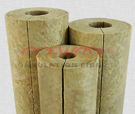 Stone wool pipe