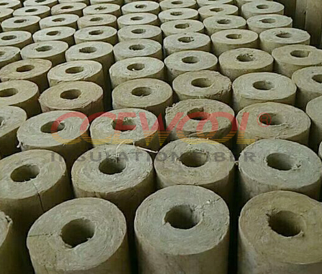 Stone wool pipe