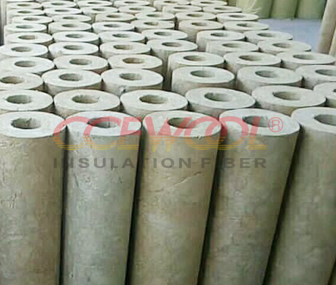 Stone wool pipe